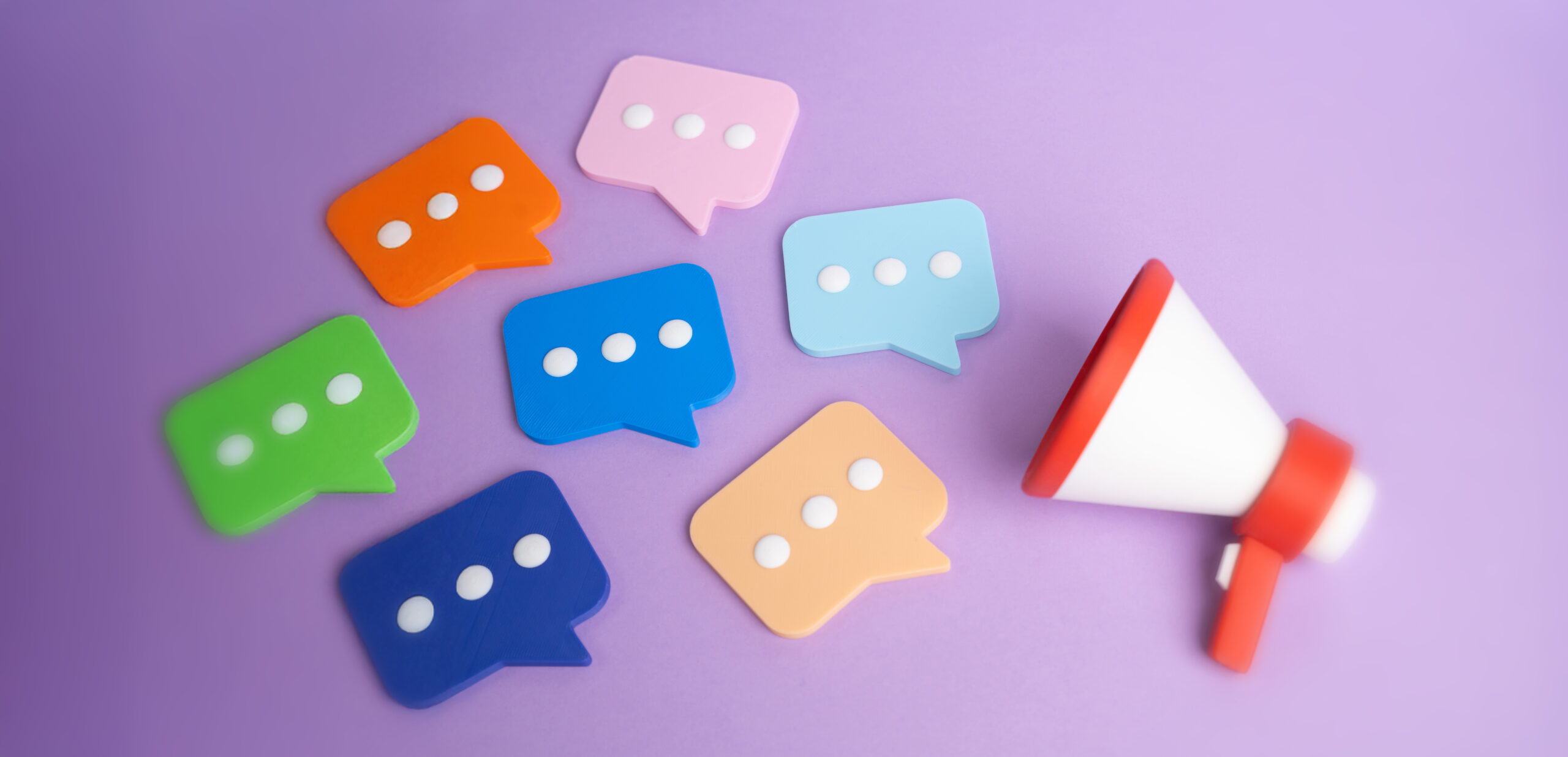 A,Megaphone,And,A,Multitude,Of,Comments.,Expressing,Opinions,,Agitating,